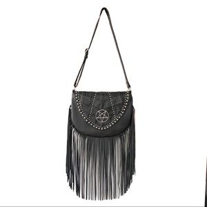 Killstar Pentagram Fringe Oversized Purse